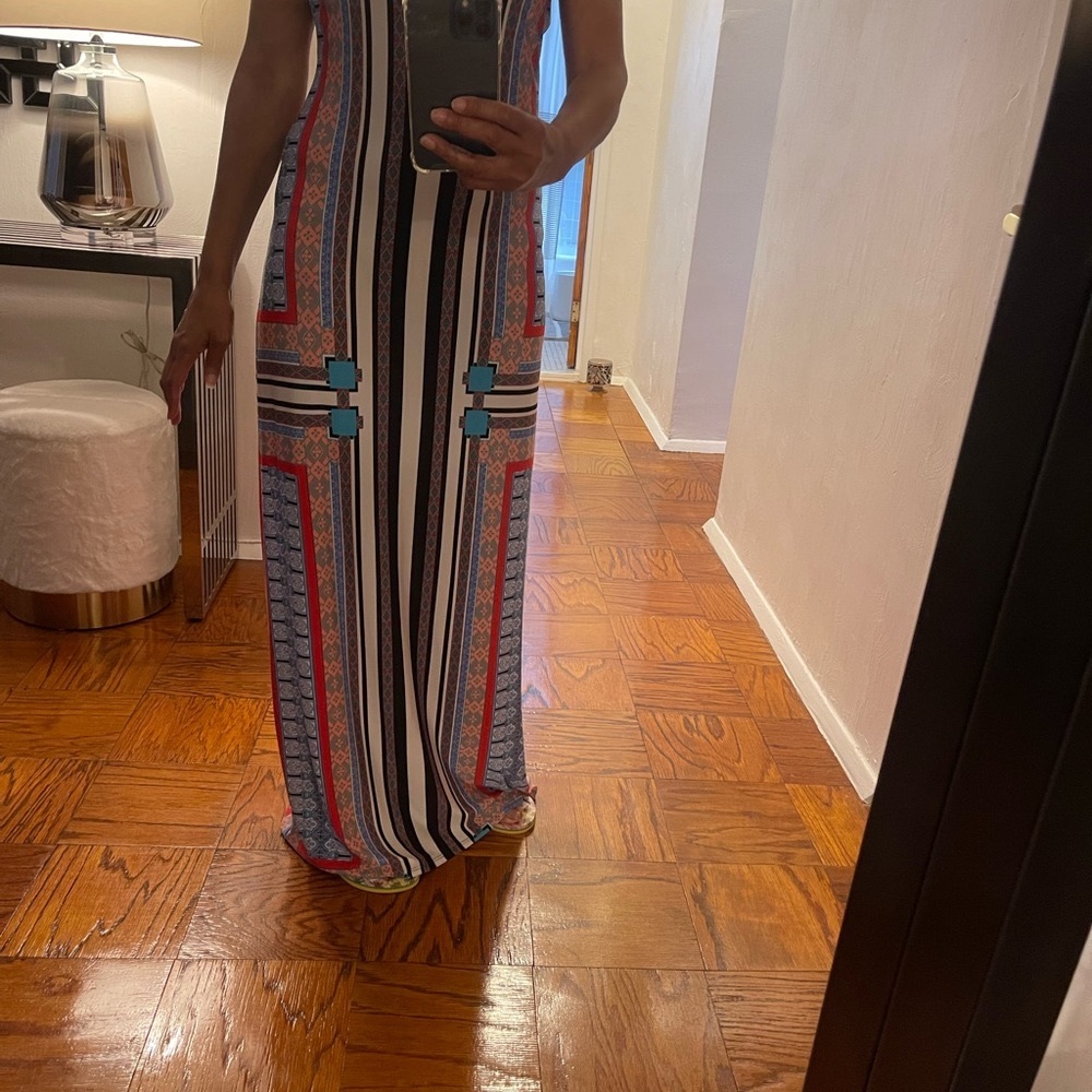 Bisou Bisou Black, White, Red, Blue Maxi Dress